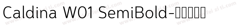 Caldina W01 SemiBold字体转换